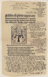 マルティン・ルーサーの聖書のタイトルページ（カラーリトグラフ 作： German School