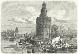 スペイン・セビーリャ「Torre del Oro」(彫刻) 作： German School