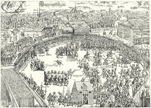 1573年8月、ツヴィッカウでのトーナメント 作： German School