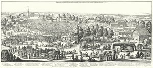 ホルンハウゼン村の治癒泉を訪れた旅行者たち、1646年（エングレービング 作： German School