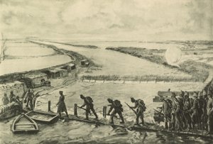 Yserの上を歩く海兵隊の部隊