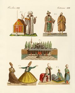 トルコの民族衣装（彩色済み彫刻 作： German School