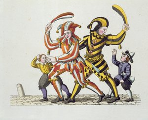 ゲームと歌の古いニュルンベルクの習慣と慣習から、子供と遊ぶ2人の道化師が1831年に再出版 作： German School