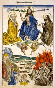 ウルティマエタスムンディ（最後の審判）、ハルトマンシェデル作「Liber Chronicarum」（1493年） 作： German School
