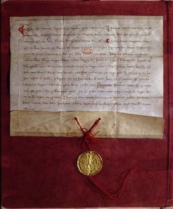 皇帝フレデリック2世（1194-1250）が、ルイ9世（1214-70）に第7十字軍（1246）に馬、武器、装備を提供することを約束 作： German School