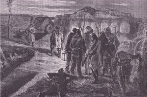 城壁の上で（Cassells History of the War between France and Germany, published by Cassell and Company Limited, c.1890 (litho) 作： German School