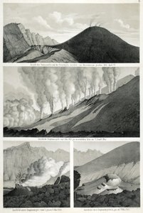 1855年4月27日、展望台から西側から見たソンマ山とヴェスヴィオ山の眺め 作： German School