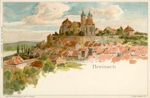 ドイツ・ブライザッハの街の風景（クロモリト 作： German School