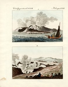 ボルケーノ島（彩色済み彫刻