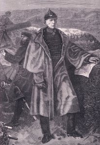 パリを前にしたフォン・モルトケ（Cassells History of the War between France and Germany, published by Cassell and Company Limited, c.1890 (litho) 作： German School