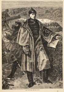 1870年11月、パリの前のフォンモルトケ、1870年から1871年のフランスとドイツ間の戦争のカッセルズ歴史のイラスト 作： German School