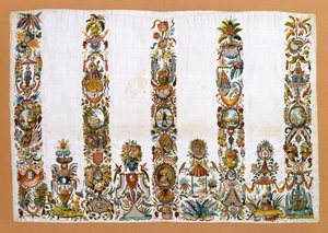 女性のエプロン、1760年頃（金属糸のシルク） 作： German School