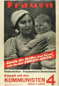 女性の皆さん!共産主義者と戦う、リスト4に投票する - Anonymous1924 (リトグラフ)