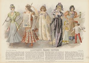 女性用コスチューム・ファッション（カラーリトグラフ 作： German School