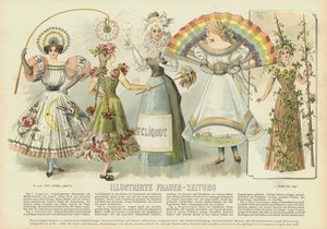 女性用コスチューム・ファッション（カラーリトグラフ 作： German School