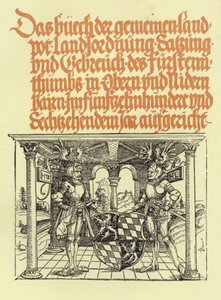 バイリッシュの土地区画からの木版画 作： German School
