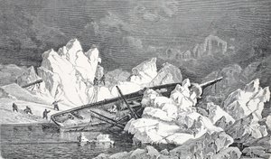 ハンザの難破船、パブ。ロンドン1874 作： German School