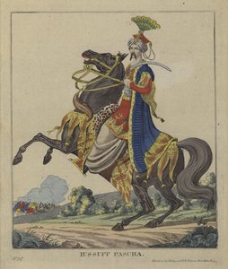 オスマン帝国の将軍ユスフ・パシャ（彩色済み彫刻 作： German School