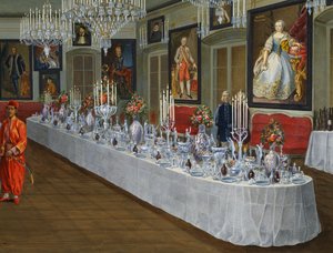 ハプスブルク皇帝の一連の肖像画が飾られたダイニング ルーム、ジョセフ キッスの絵画、ヴィラ ラザロヴィチ、ハプスブルク家マクシミリアン (1832-1867) のトリエステ邸宅、ゲルマーノ プロスドシミ作のテンペラ 作： Germano Prosdocimi