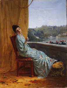 日本人女性、1880～1885年。 作： Gerolamo Induno