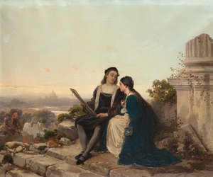 ラファエルとフォルナリーナ、1869 年。 作： Gerolamo Induno