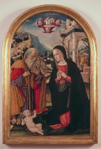 Adoração da Criança, ca 1490-1525, por Girolamo Benvenuto (1470-1524) 作： Gerolamo di Benvenuto