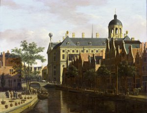 アムステルダム、ブローマルクト近くのNieuwezijds Voorburgwal