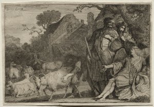 天使がアブラハムの息子の誕生を予告する, 1638. 作： Gerrit Claesz. Bleker