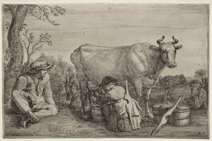 The Milkmaid』1643年。 作： Gerrit Claesz. Bleker