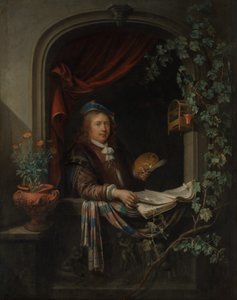 自画像、約。 1665年。 作： Gerrit Dou