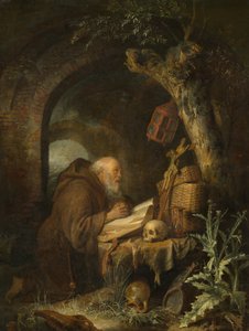 隠者 作： Gerrit Dou