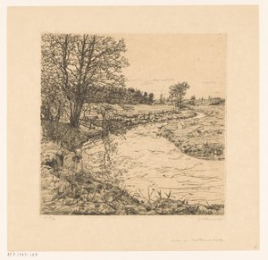 Aan de Hattemerbeek (オブジェクトの元のタイトル) 作： Gerrit Haverkamp (signed by artist)