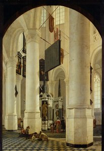 デルフトの新教会の内部、ウィリアムザサイレントの墓、1650 作： Gerrit Houckgeest