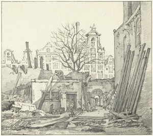 アムステルダムの西インドの家の取り壊し 作： Gerrit Lamberts