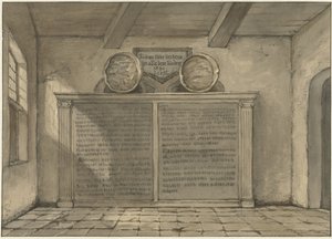 ロースダイネンの教会にある 2 つの銅製の盆 作： Gerrit Lamberts