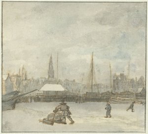 アムステルダムの冬景色 作： Gerrit Lamberts