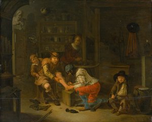 アポセカリーで、1656。 作： Gerrit Lundens