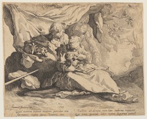 エジプトへの飛行中の休息 作： Gerrit Pietersz