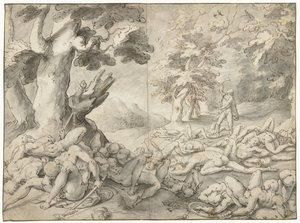 ペリシテ人を打ち負かした後のサムソン 作： Gerrit Pietersz. Sweelink
