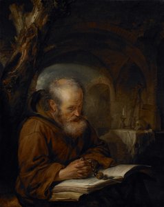 隠者の祈り、1670 作： Gerrit Dou