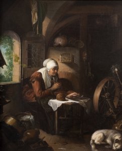 肉の前の恵み 作： Gerrit Dou