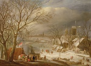 凍った川での結婚式 作： Gerrit van Battem