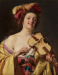バイオリン奏者 作： Gerrit van Honthorst