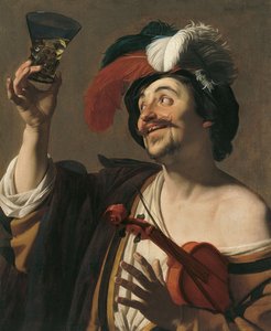 幸せなバイオリニスト 作： Gerrit van Honthorst