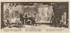 大きな農家の略奪 作： Gerrit van Schagen after Jacques Callot