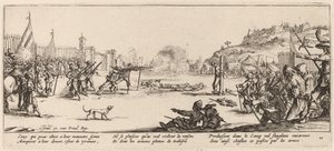 射撃隊 作： Gerrit van Schagen after Jacques Callot