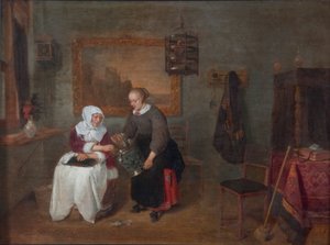「オランダのインテリア」、1640-1658 作： Gerritsz Quiringh van Brekelenkam