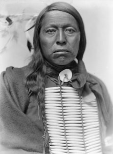 スー族の首長フライングホーク、1900年頃 作： Gertrude Käsebier