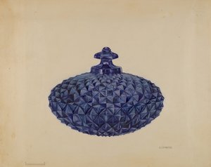 覆われたバターディッシュ、c。 1936年。 作： Gertrude Lemberg
