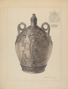 ストッパー付き水差し c. 1937年。 作： Gertrude Lemberg